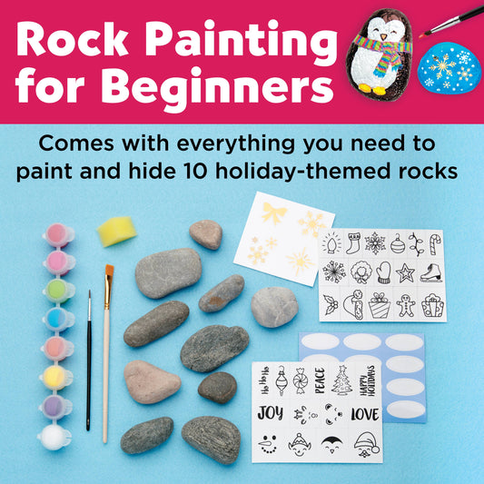 Holiday Hide & Seek Rock Painting Craft Kit | Faber-Castell