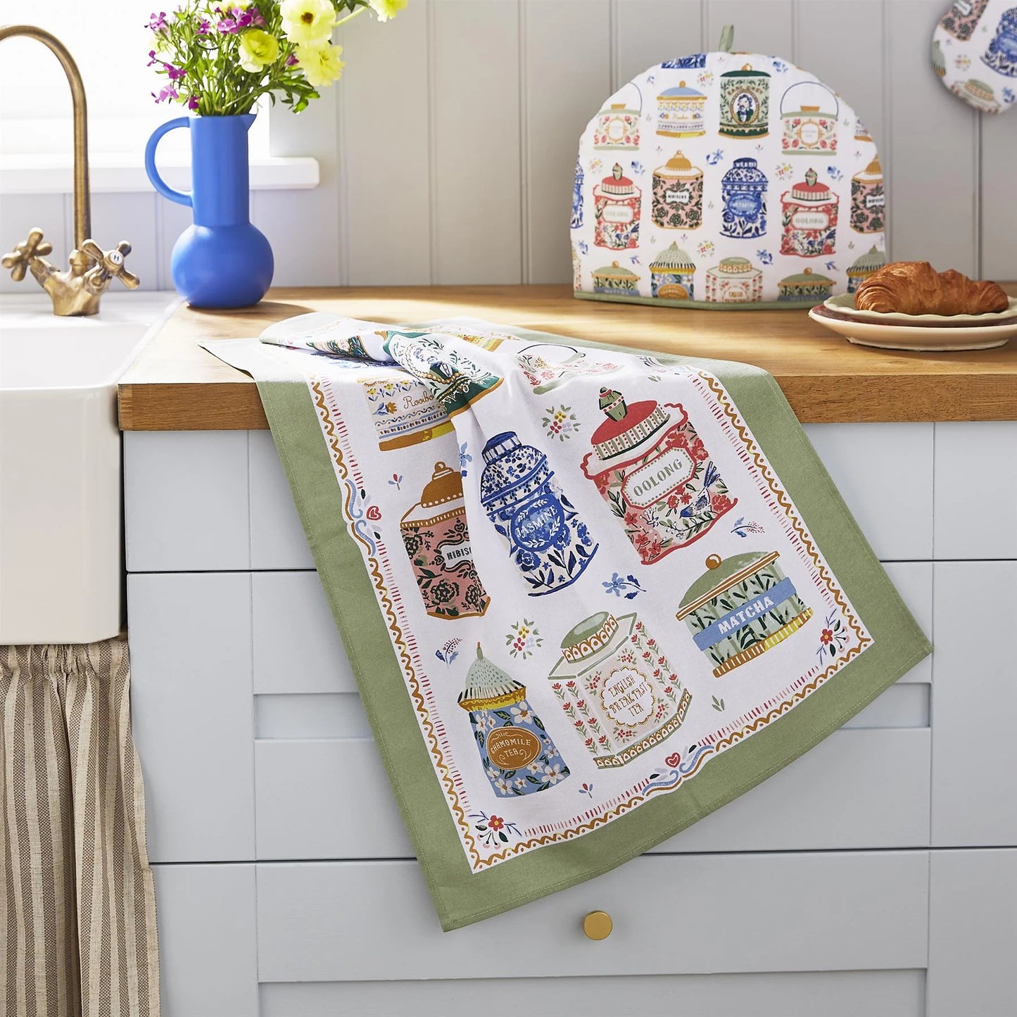 Printed Cotton Tea Towel (Various Prints) | Ulster Weavers