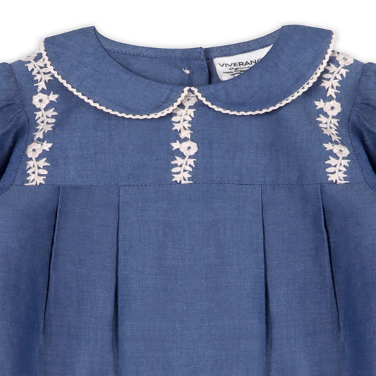 Brooklyn Chambray Jumpsuit & Headband | Viverano Organics