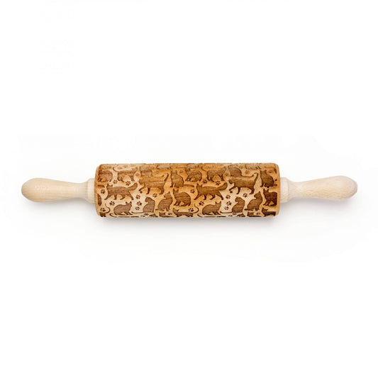 Cats Two Embossing Rolling Pin | Boon Homeware