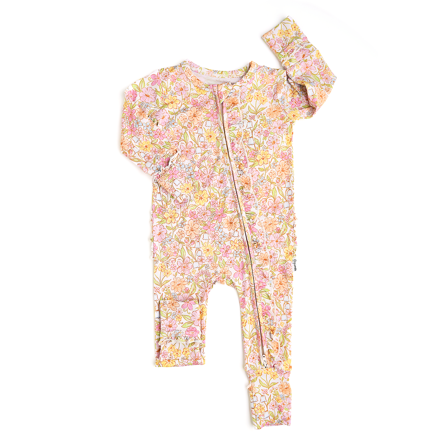 Kennedy Floral Ruffle Zip Romper | Gigi & Max