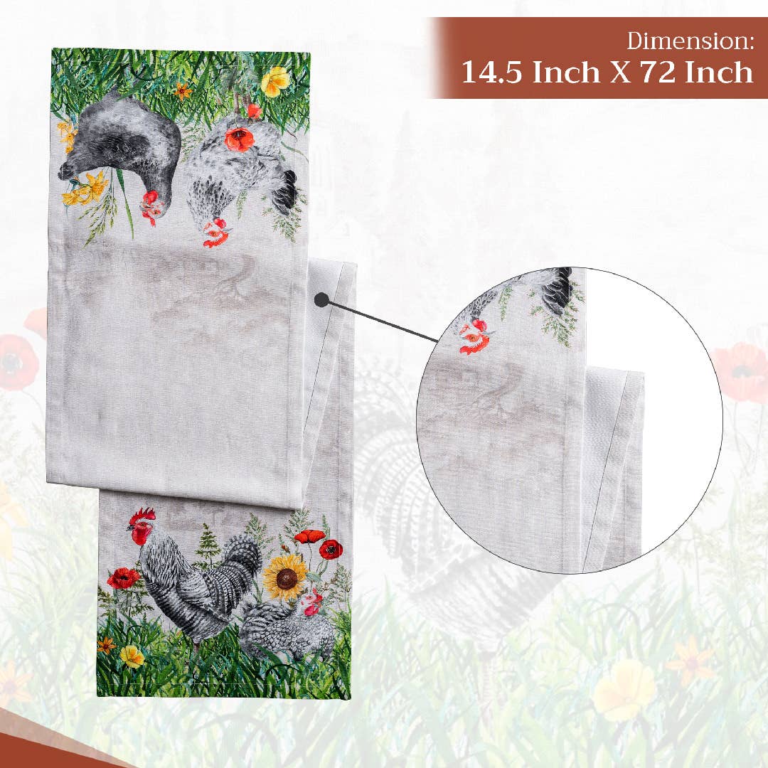 Basse Cour Table Runner | Maison d'Hermine