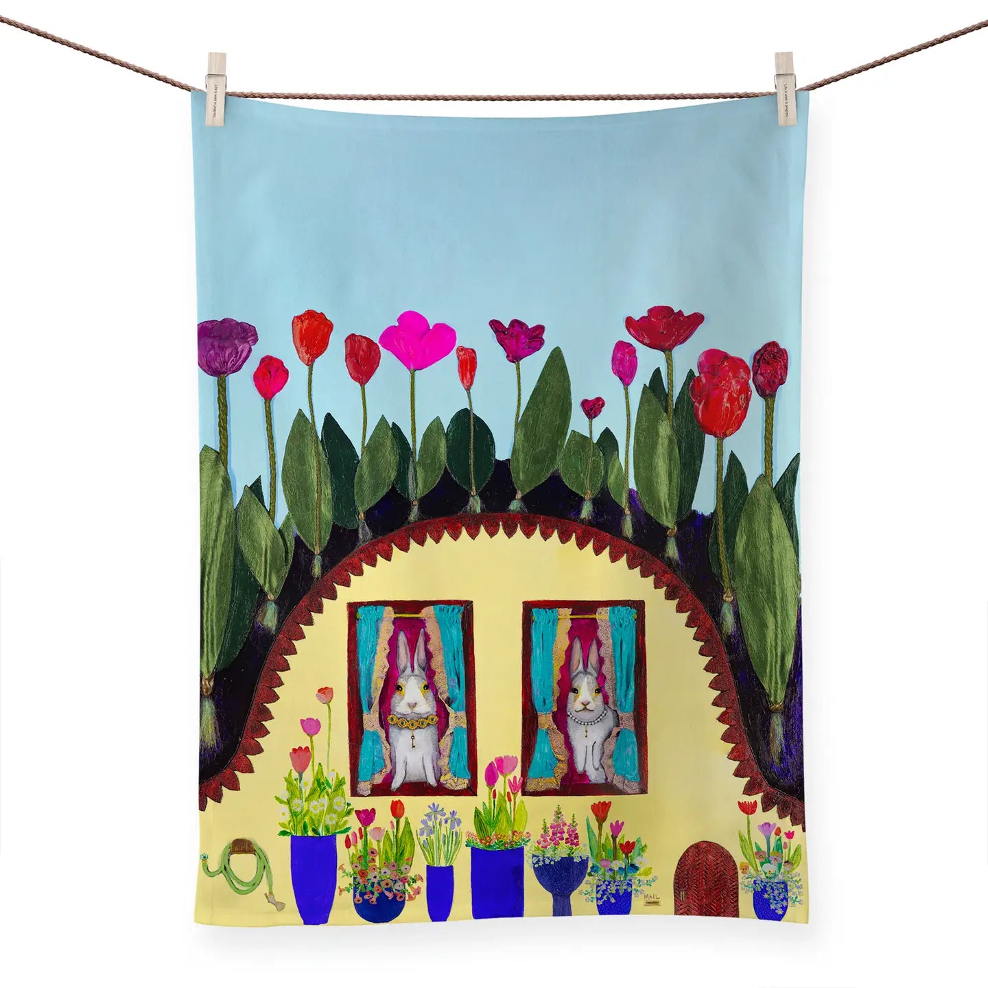 Cotton Printed Tea Towel (Various Prints) | Greenbox Art