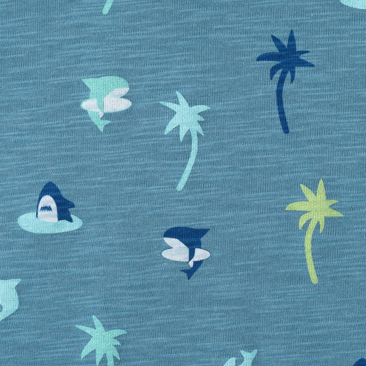 Blue Palm Polo Romper | Andy & Evan