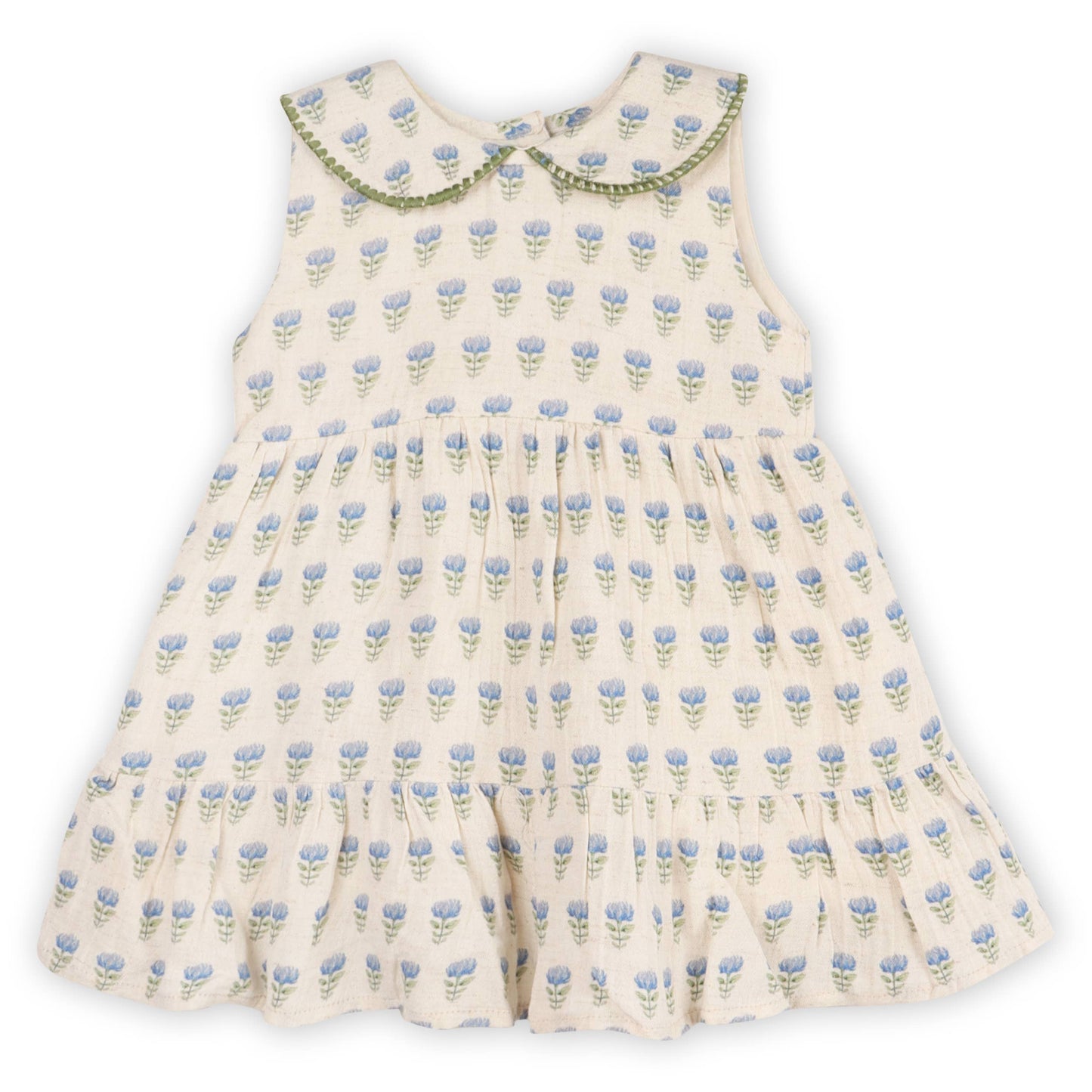 Harper Peter Pan Collar Floral Dress + Bloomer | Viverano Organics