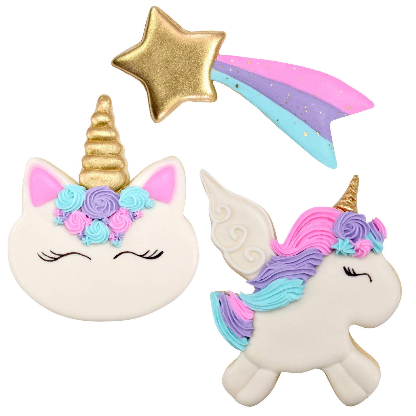 Unicorn Magic 3 PC Cookie Cutter Set | R&M International