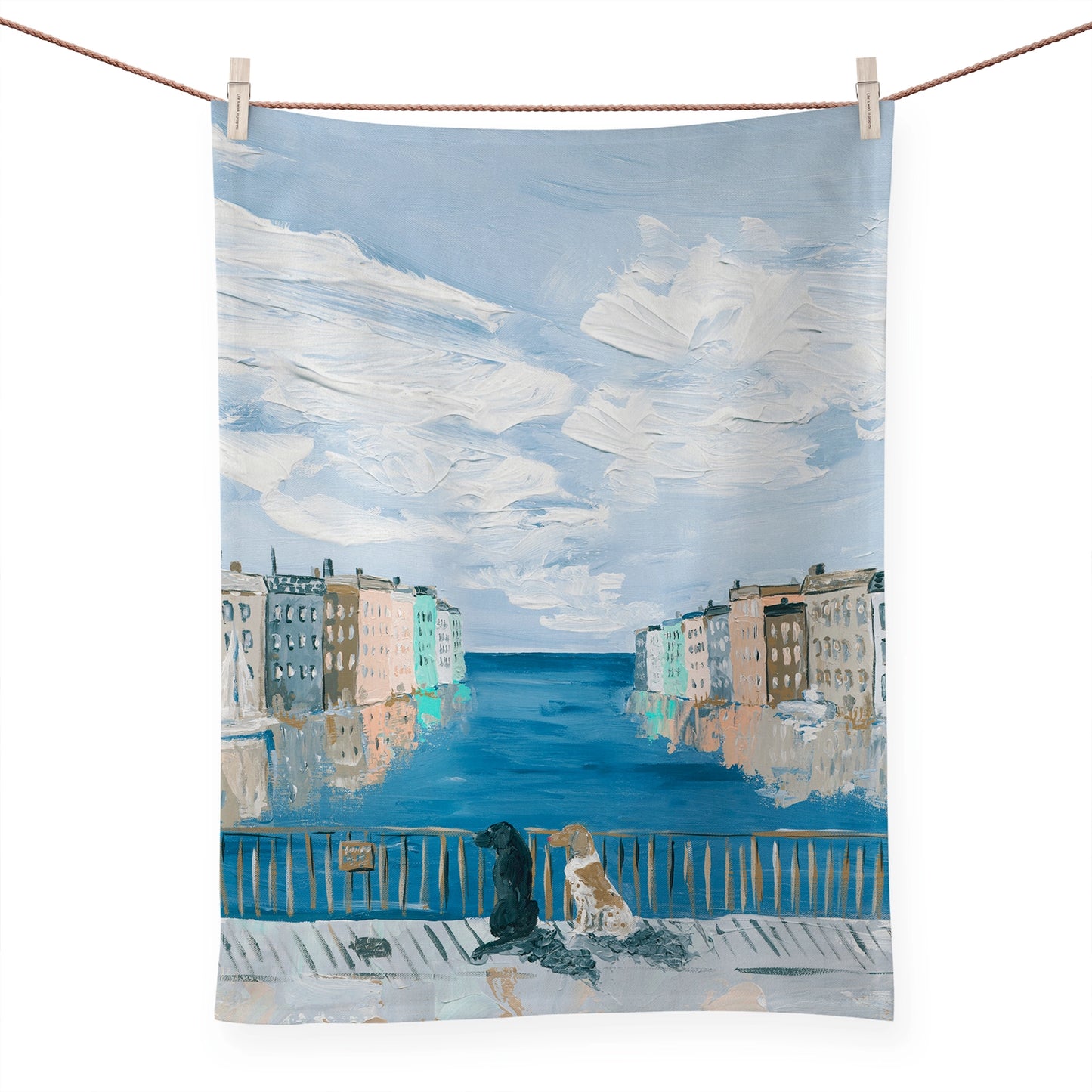 Cotton Printed Tea Towel (Various Prints) | Greenbox Art