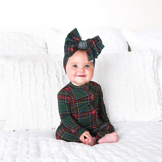 Kane Tartan Bamboo Romper | Gigi & Max