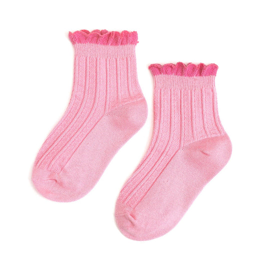 Blossom Frill Midi Socks | Little Stocking Co.