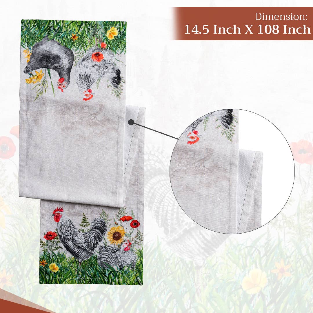 Basse Cour Table Runner | Maison d'Hermine