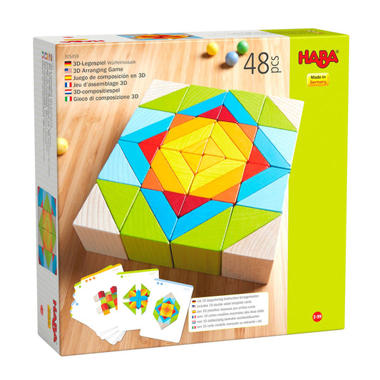 Mosaic 3D Wooden Arranging Montessori Color & Pattern Puzzle | HABA