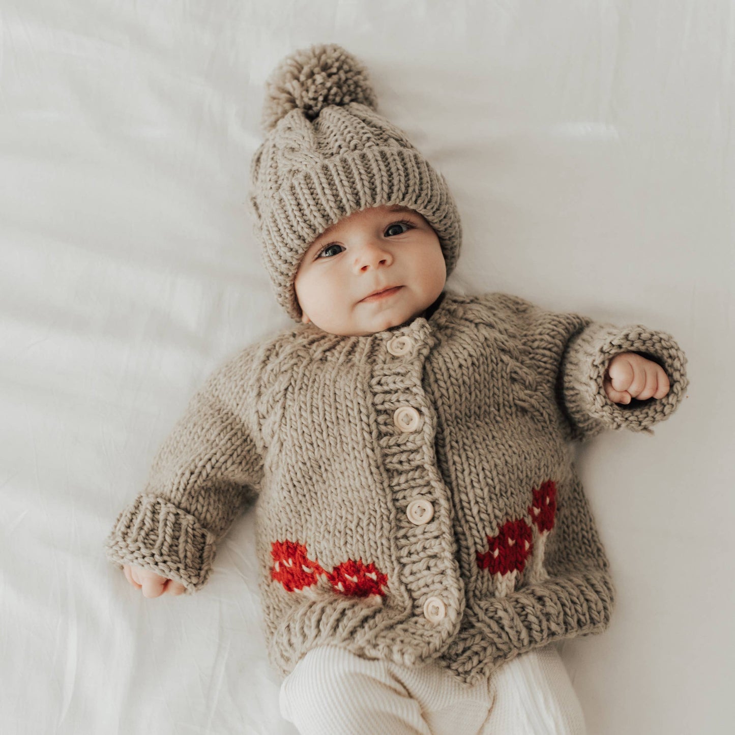 Mushroom Pebble Cardigan | Huggalugs