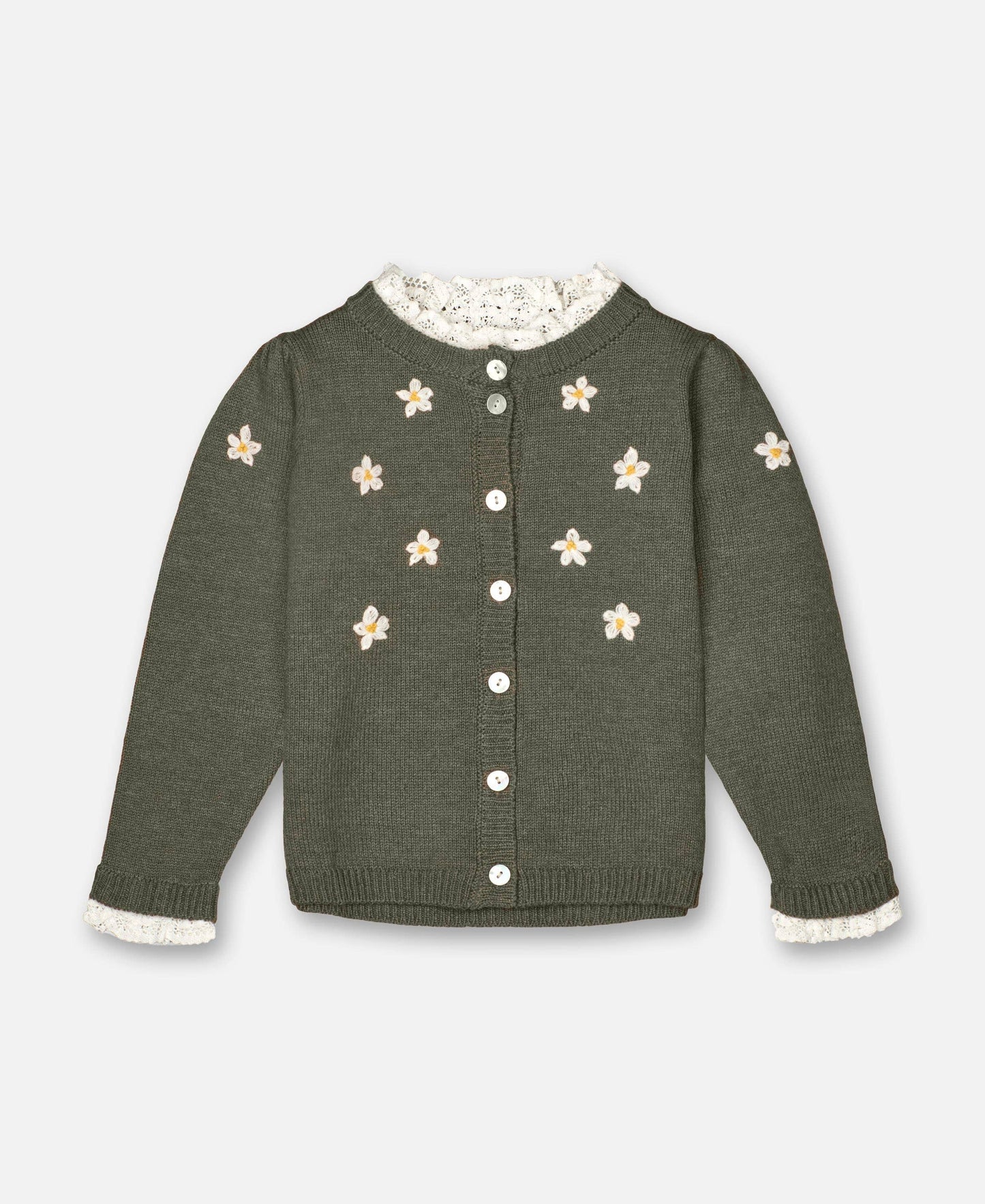 Hand Embroidered Daisy Cardigan | Fliink Denmark
