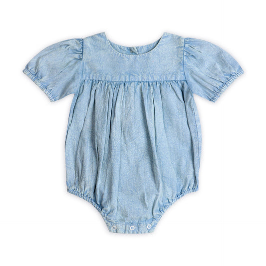 Aspen Denim Baby Romper | Viverano Organics