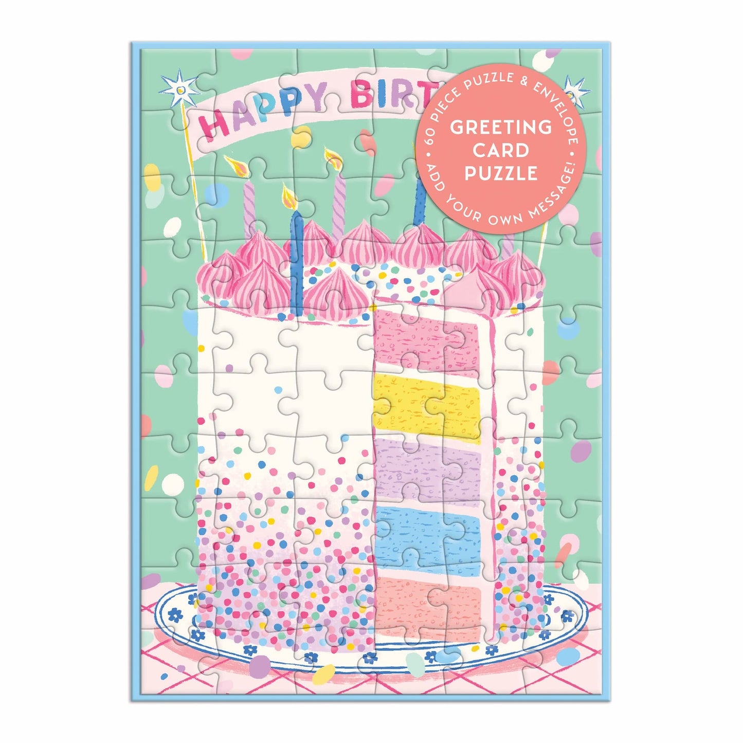 Confetti Cake Puzzle Card | Galison