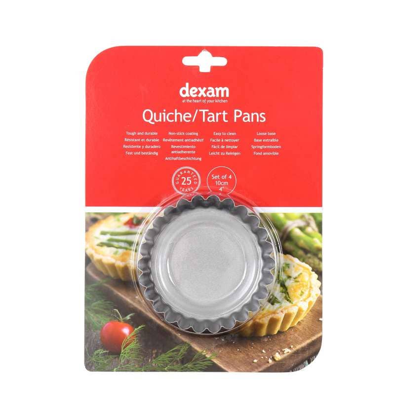 Set of 4 Mini Tart Tins 10cm (4in) | Dexam