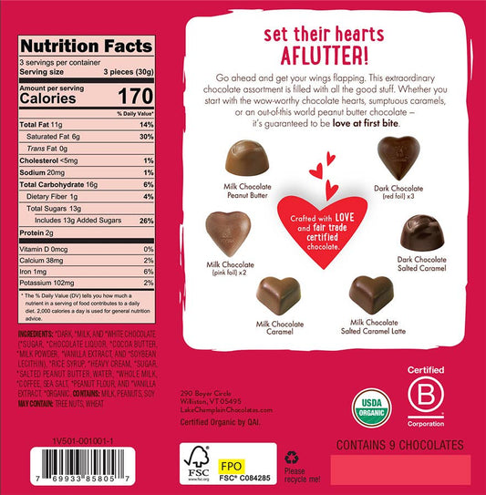 Valentine Hearts Aflutter Box | Lake Champlain Chocolates