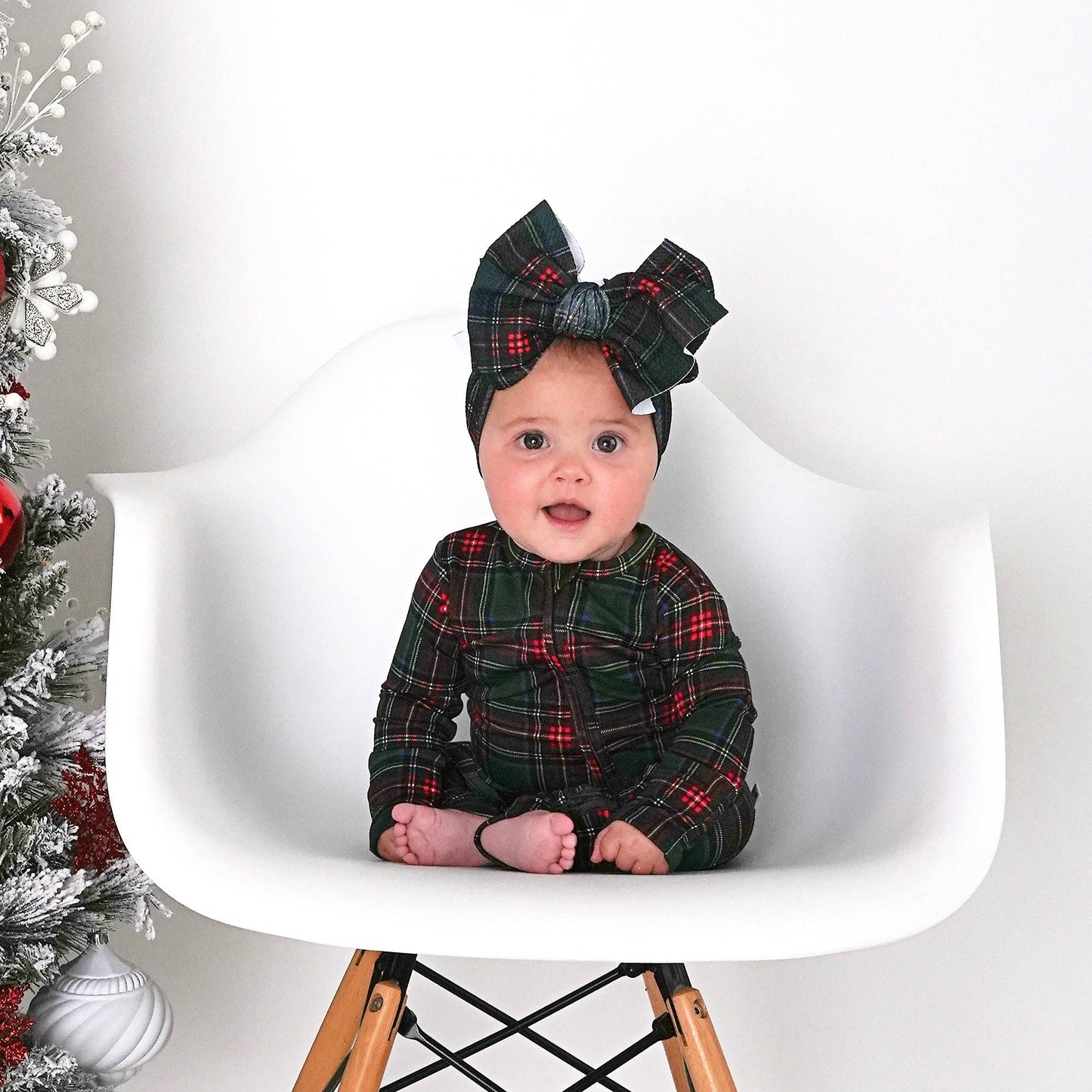 Kane Tartan Bamboo Romper | Gigi & Max