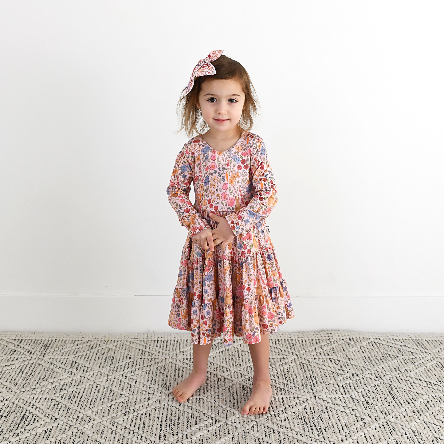 Meadow Floral Bunny Bamboo Dress | Gigi & Max