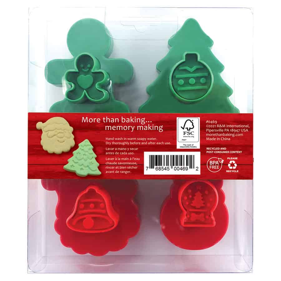 Christmas Cookie Stamps Double Sided S/4 | R&M International