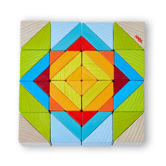 Mosaic 3D Wooden Arranging Montessori Color & Pattern Puzzle | HABA
