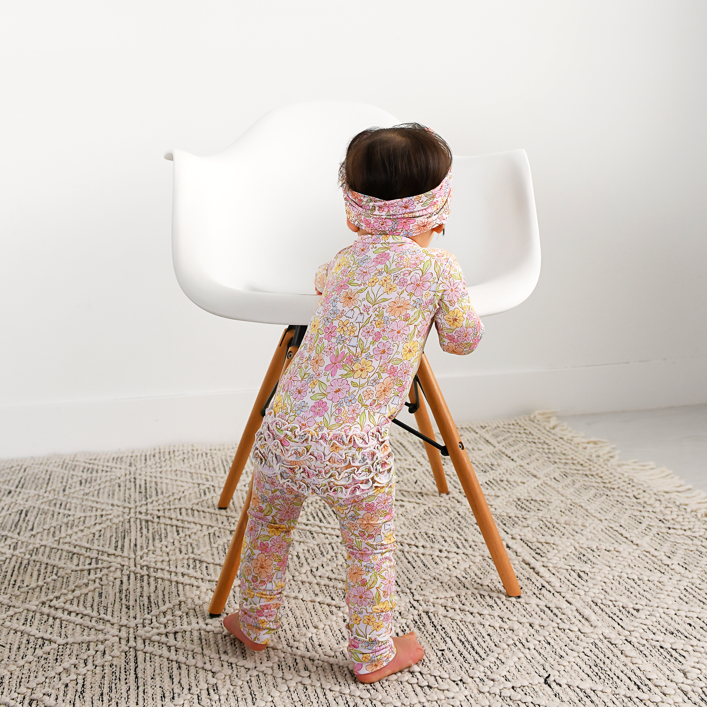 Kennedy Floral Ruffle Zip Romper | Gigi & Max