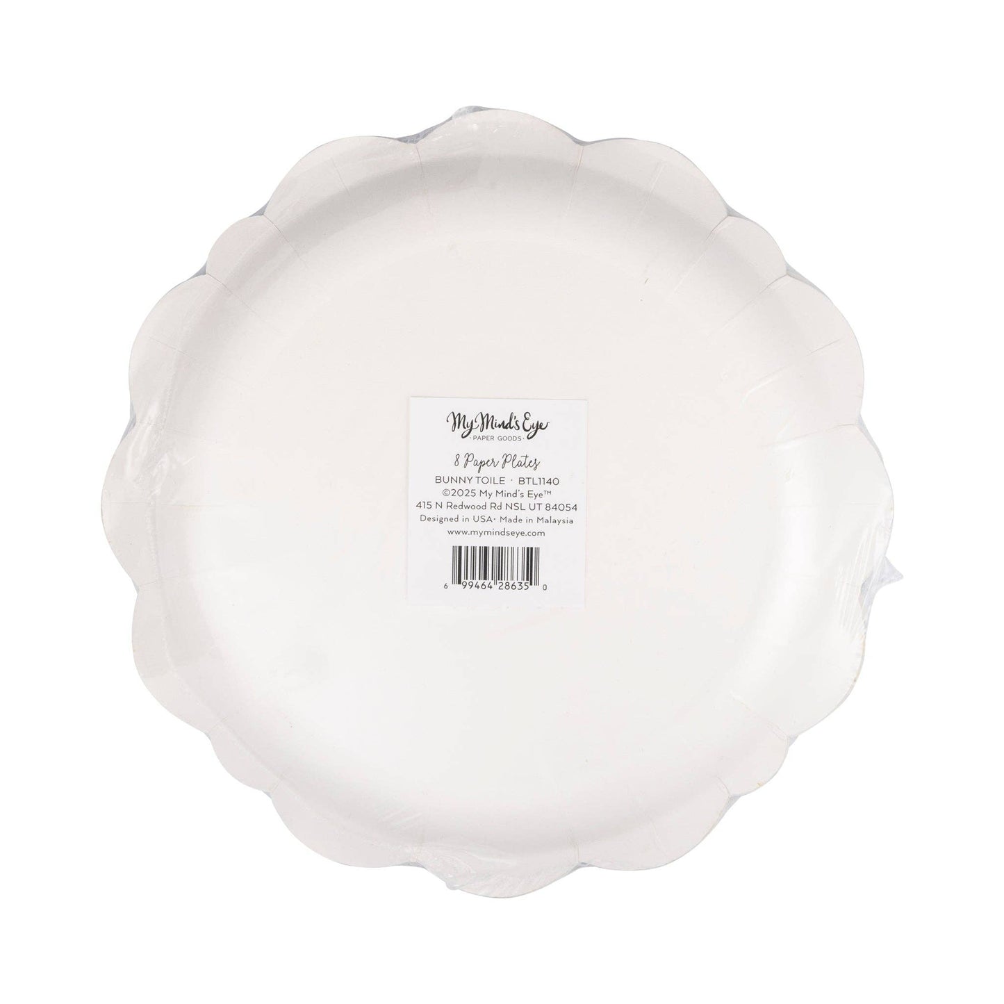 8" Bunny Toile Paper Plates | My Mind's Eye