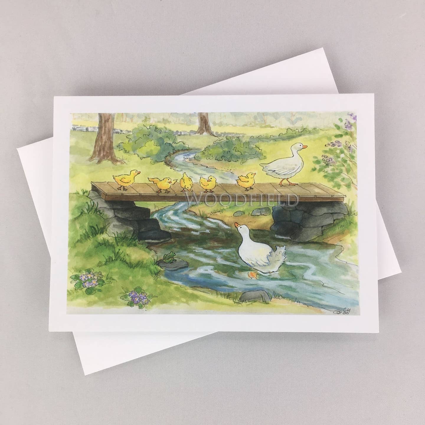 First Swim in Brook Notecard | Woodfield Press