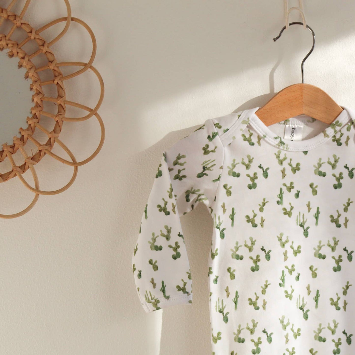 Cactus Print Organic Bodysuit | Babymood Norway