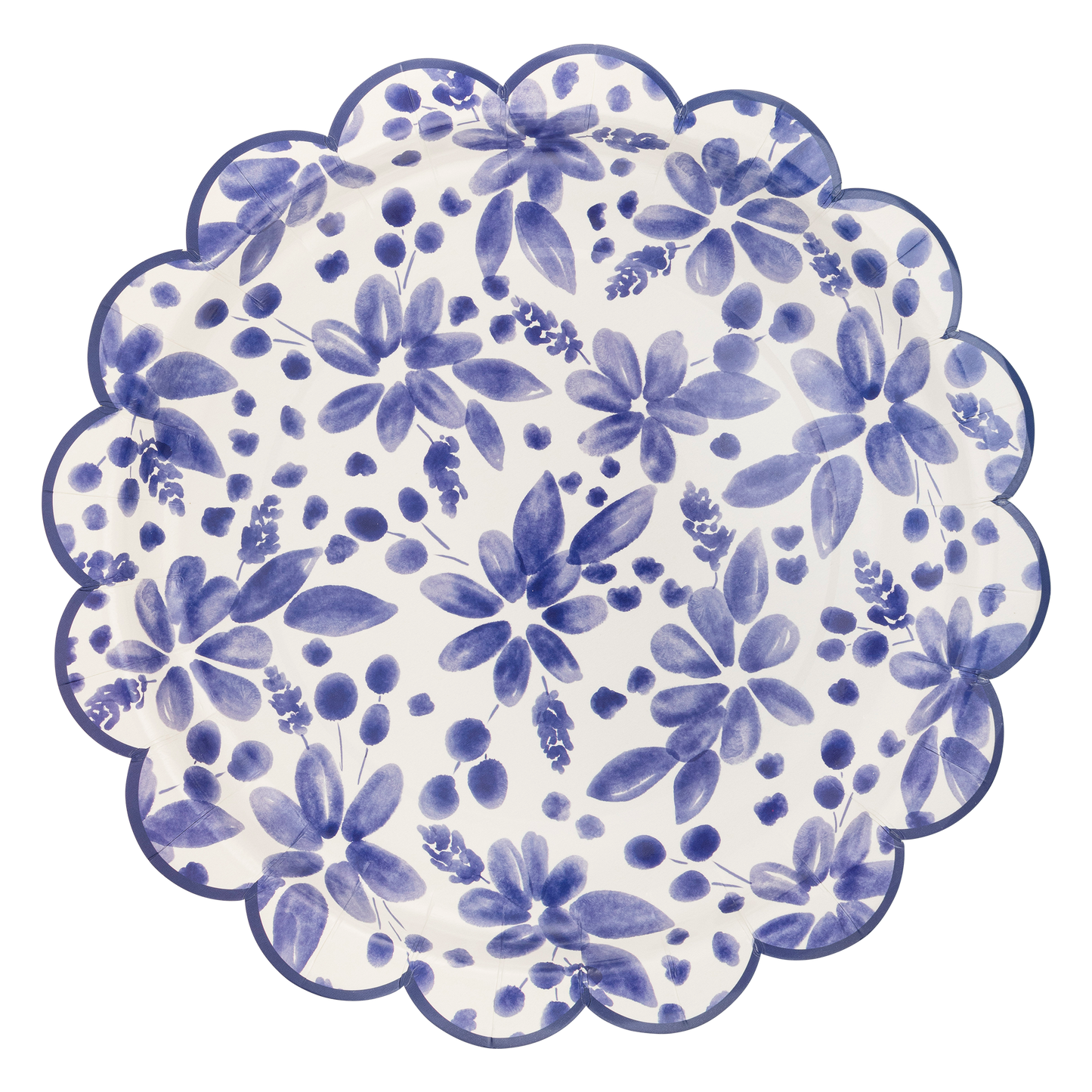 Blue Floral Paper Plate | My Mind's Eye