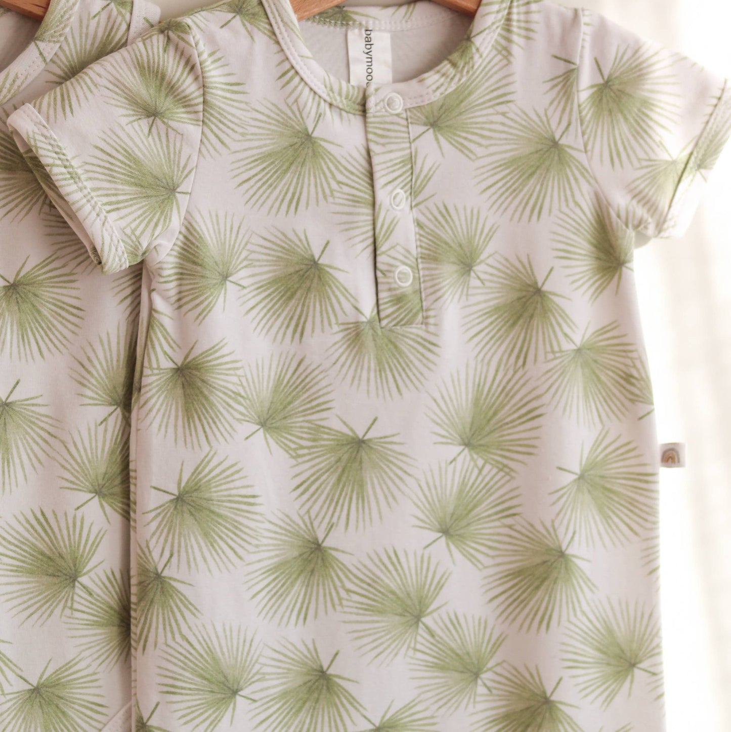 Green Palms Organic Shorty Romper | Babymood Norway