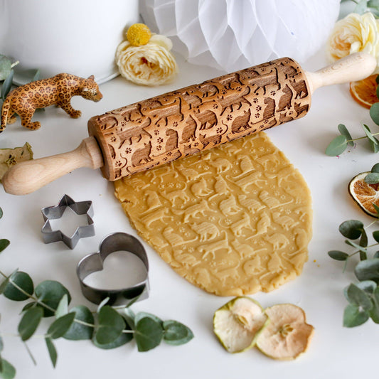 Cats Two Embossing Rolling Pin | Boon Homeware