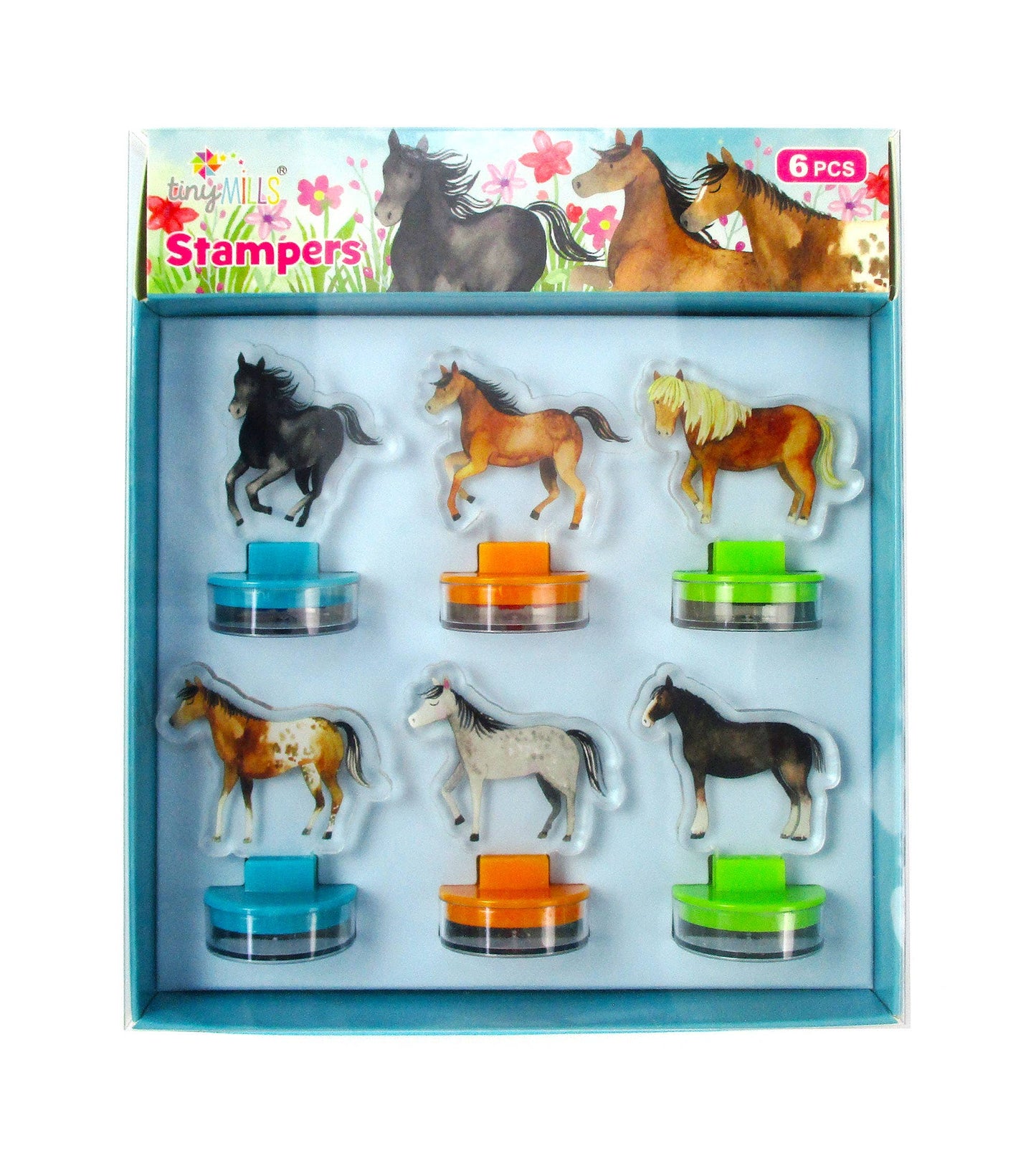 Horse Acrylic Self-Inking Stampers, 6 Pcs | Tiny Mills