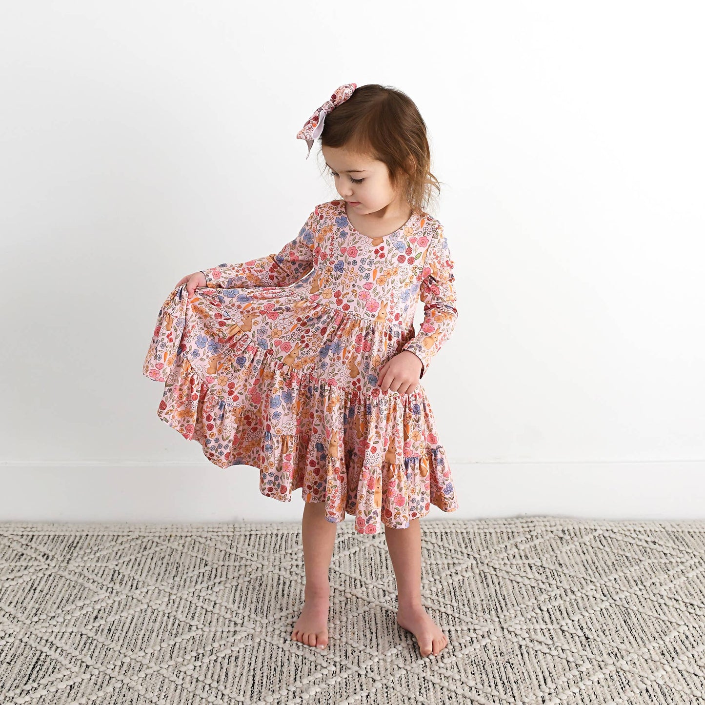 Meadow Floral Bunny Bamboo Dress | Gigi & Max