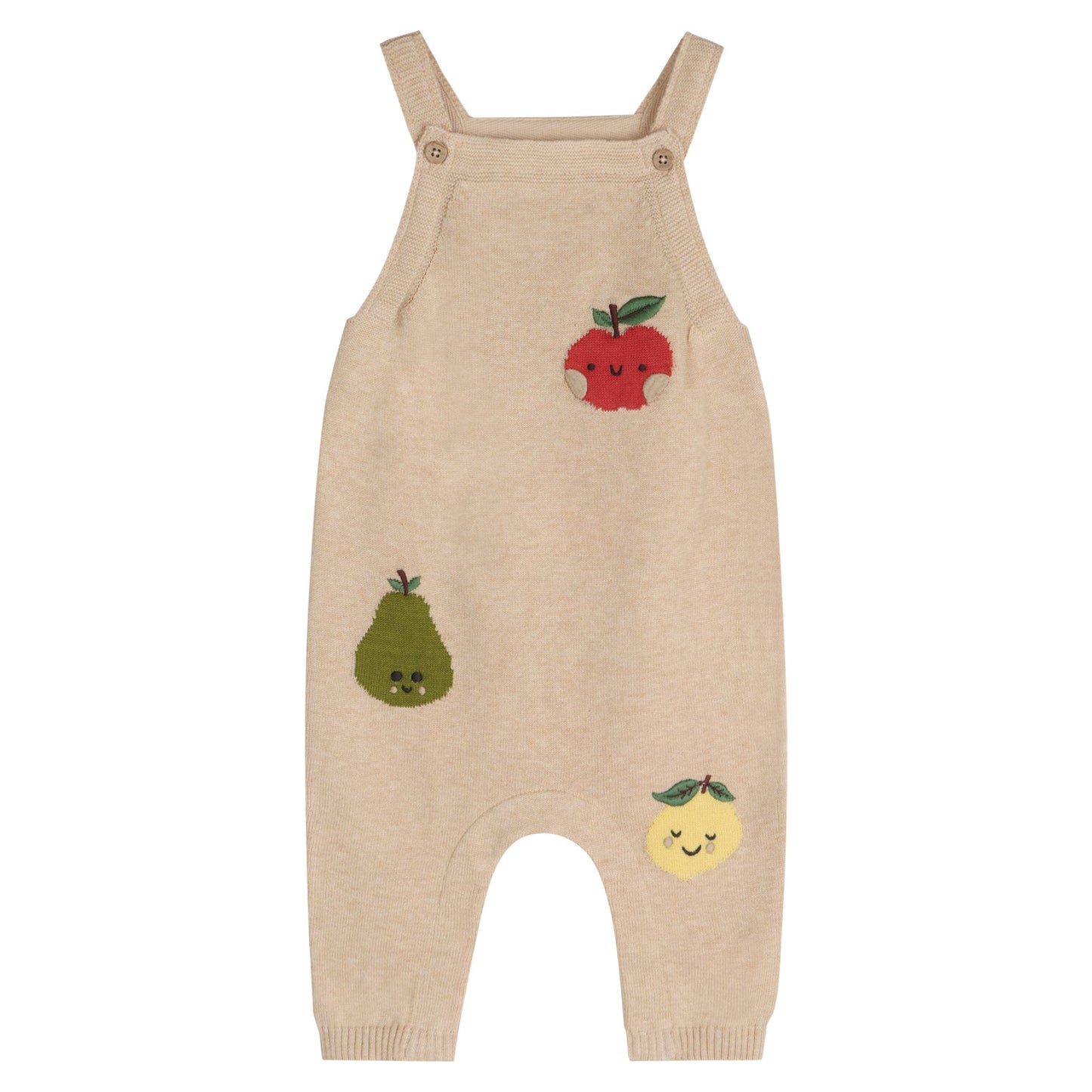 Happy Fruits Embroidered Baby Overall Set | Viverano Organics
