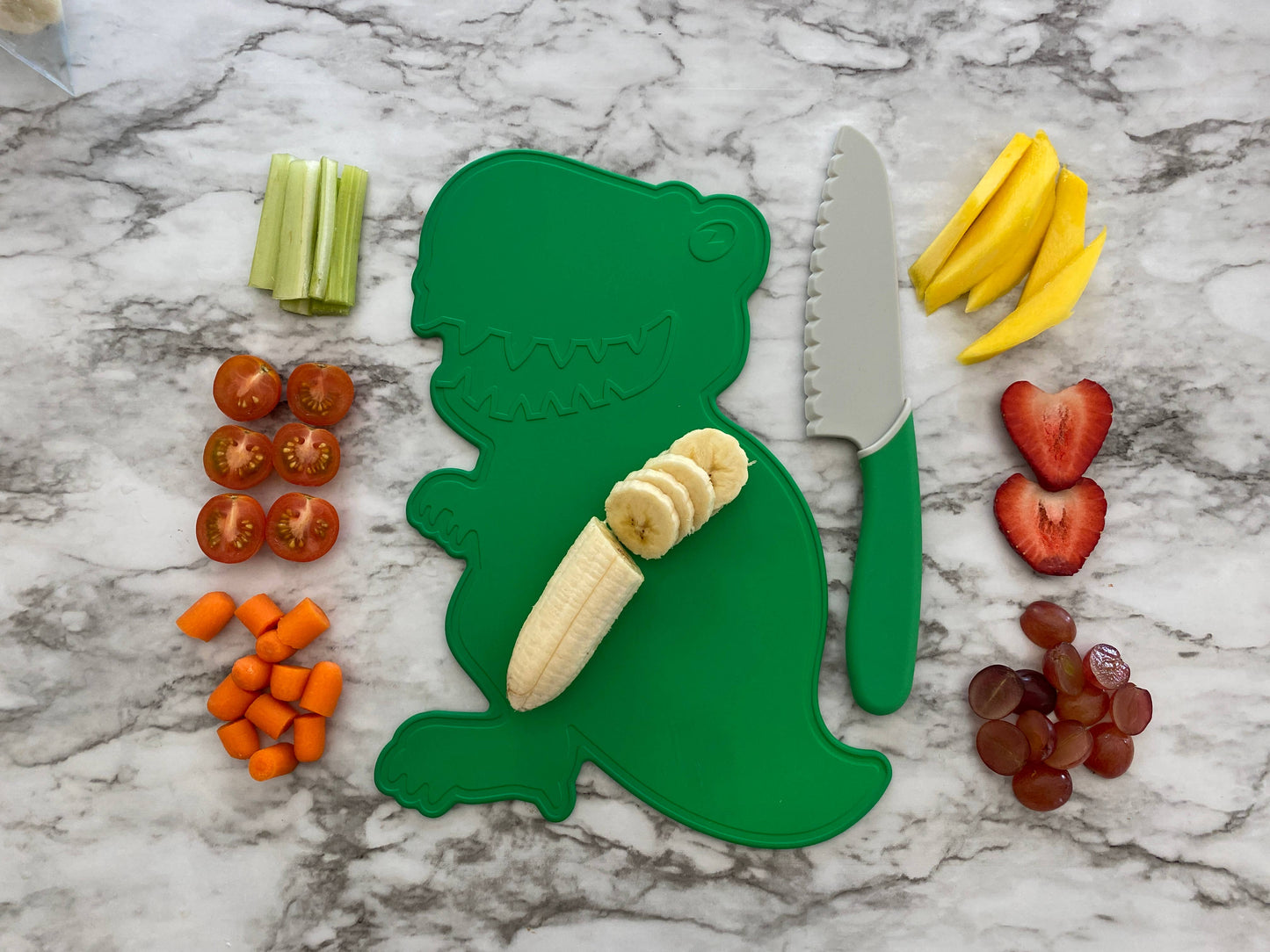 Dino Adventures Cutting Board and Knife Set | Handstand Kitchen