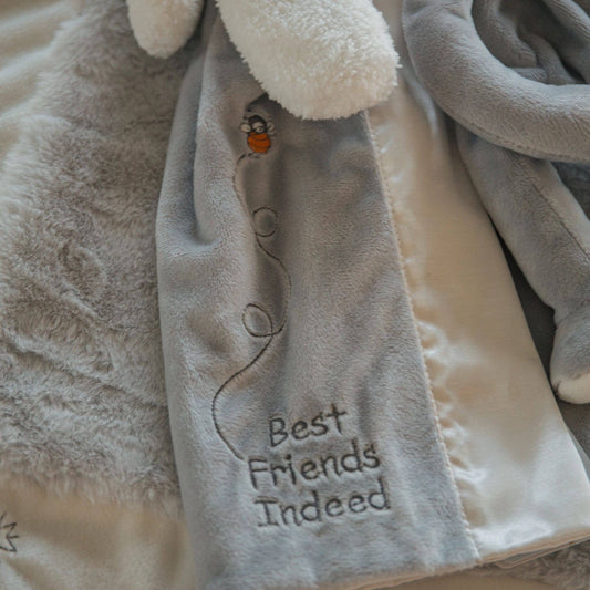 Grey Bloom Bunny Buddy Blanket | Bunnies By The Bay