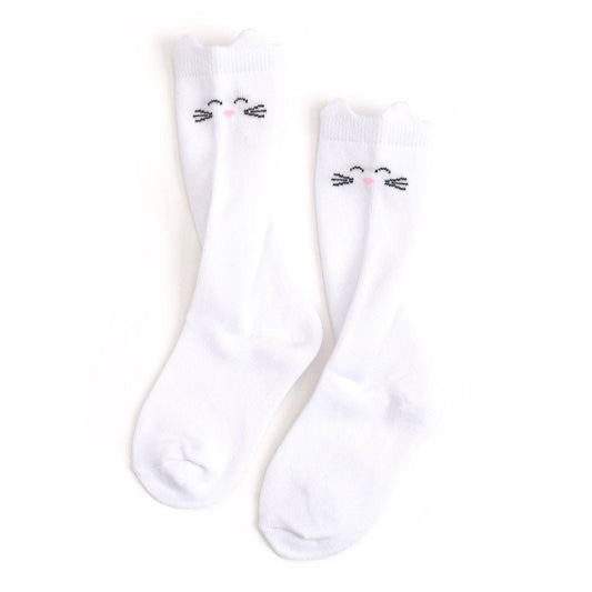 White Cat Knee High Socks | Little Stocking Co.
