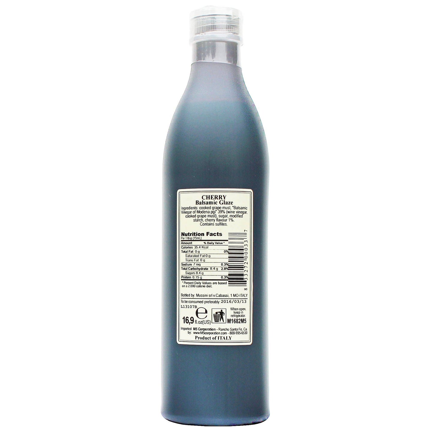 Cherry Flavored Balsamic Glaze - 16.9oz (500ml) | Mussini