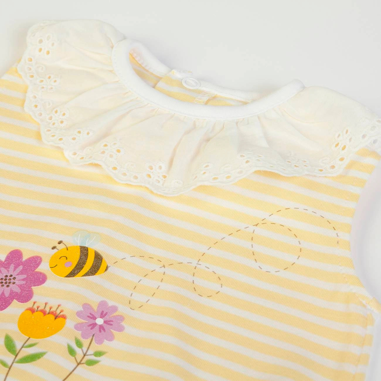 Yellow Bee Bubble Romper | FS Baby