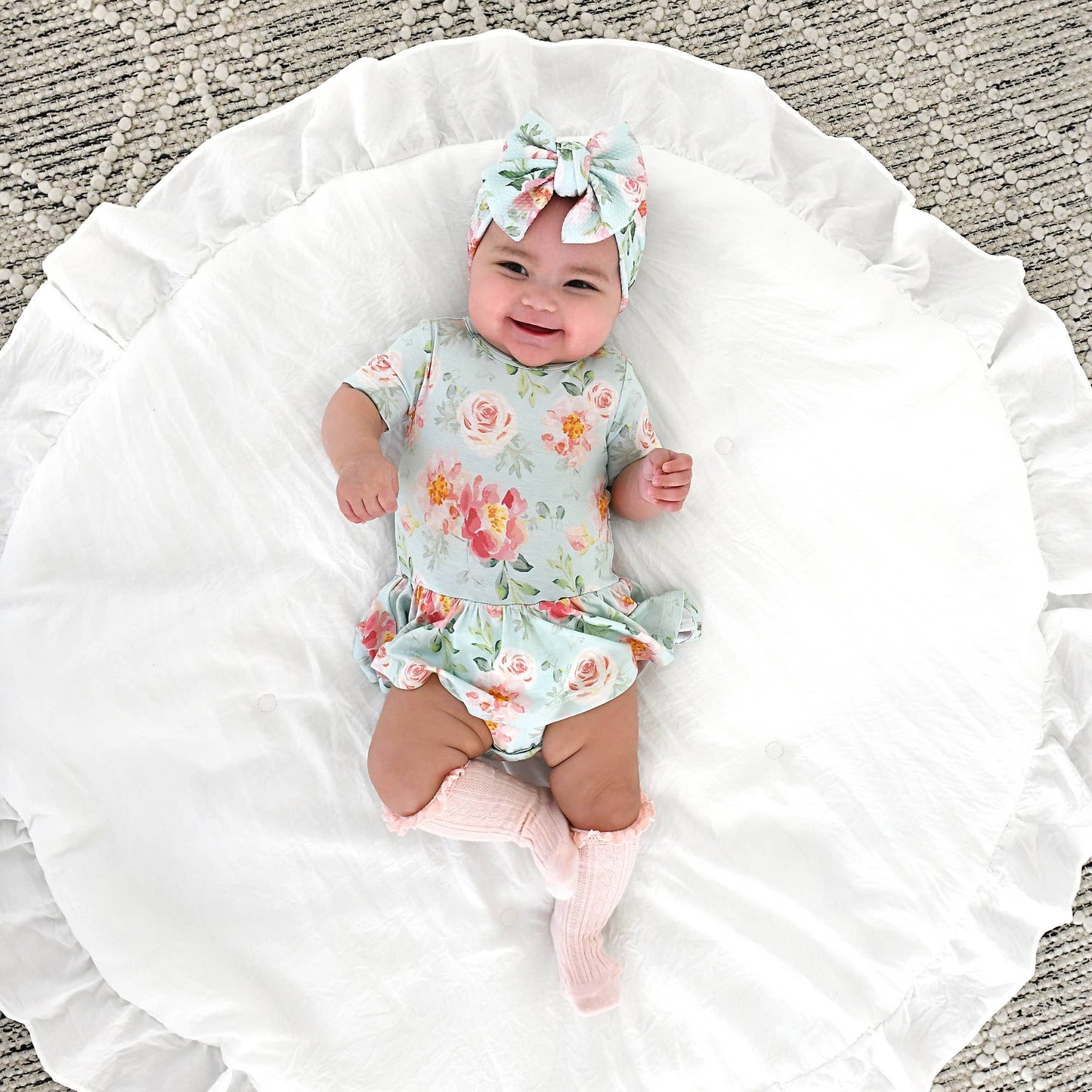 Mae Floral Bamboo Skirted Bodysuit | Gigi & Max