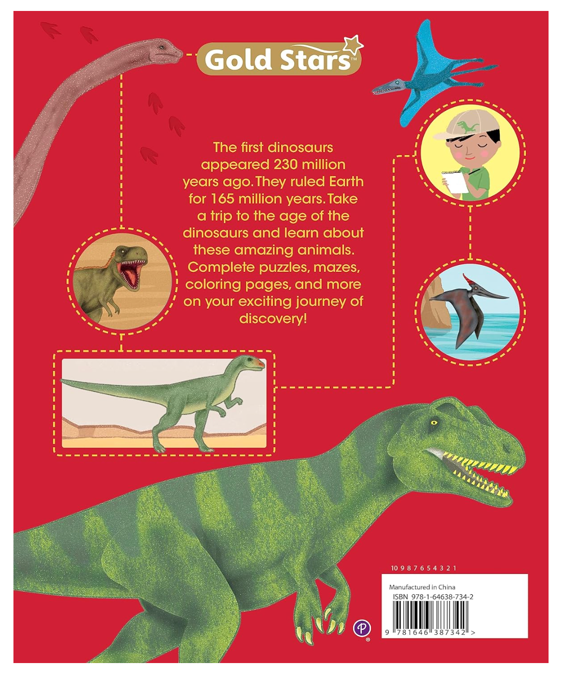 Dinosaur Facts and Activity Book with Stickers for Kids | Cottage Door Press