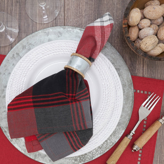 Plaid Cloth Napkin Set/4 | Saro Lifestyle
