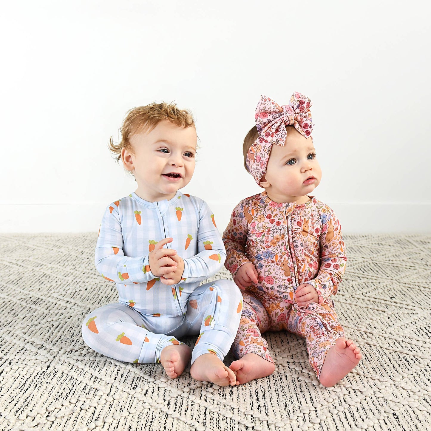 Henry Carrot Gingham Zip Romper | Gigi & Max