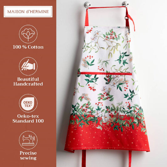 Noel Cotton Apron | Maison d'Hermine