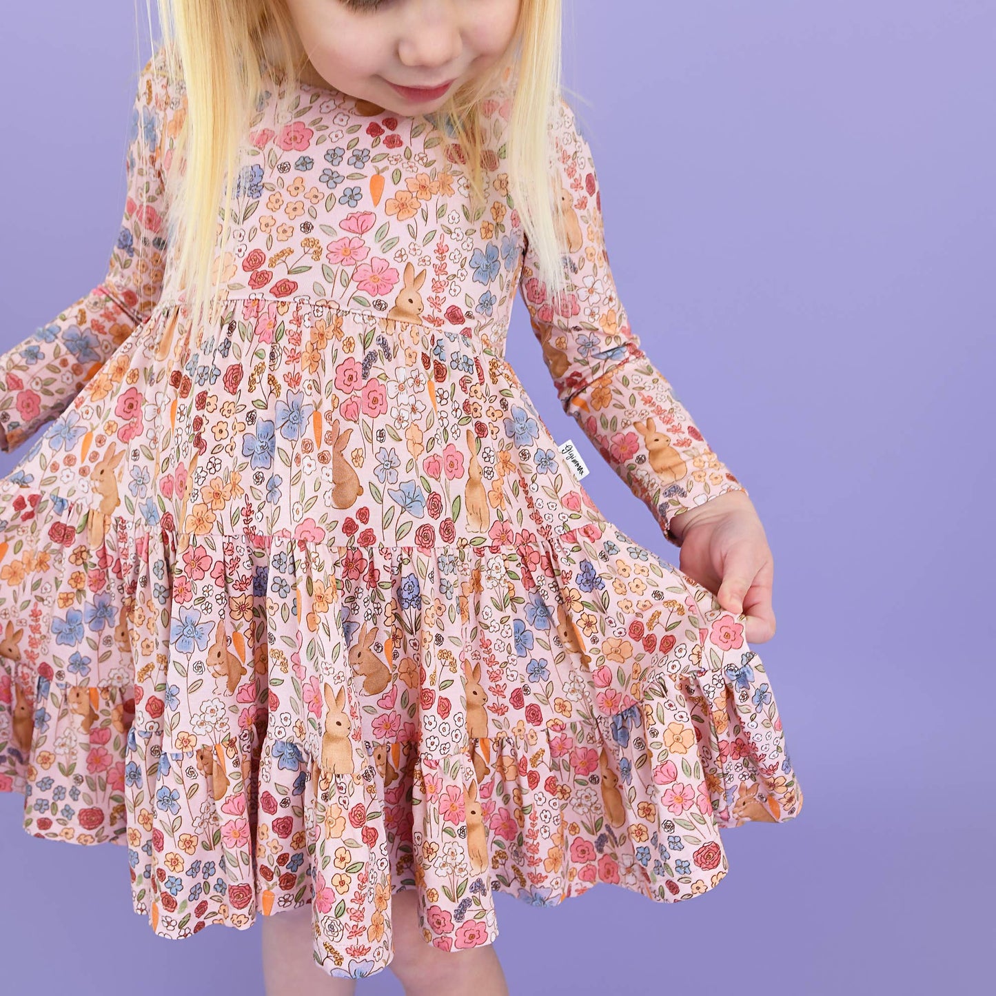 Meadow Floral Bunny Bamboo Dress | Gigi & Max