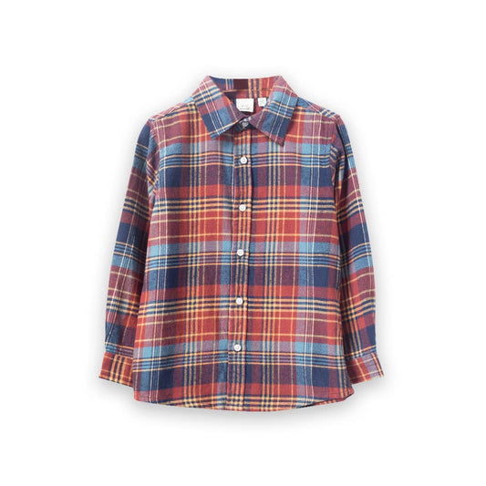 Collar Shirt - Rust Plaid | Beet World
