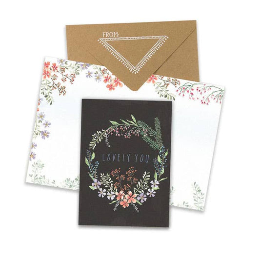 Watercolor Garden Greeting Card | Papaya