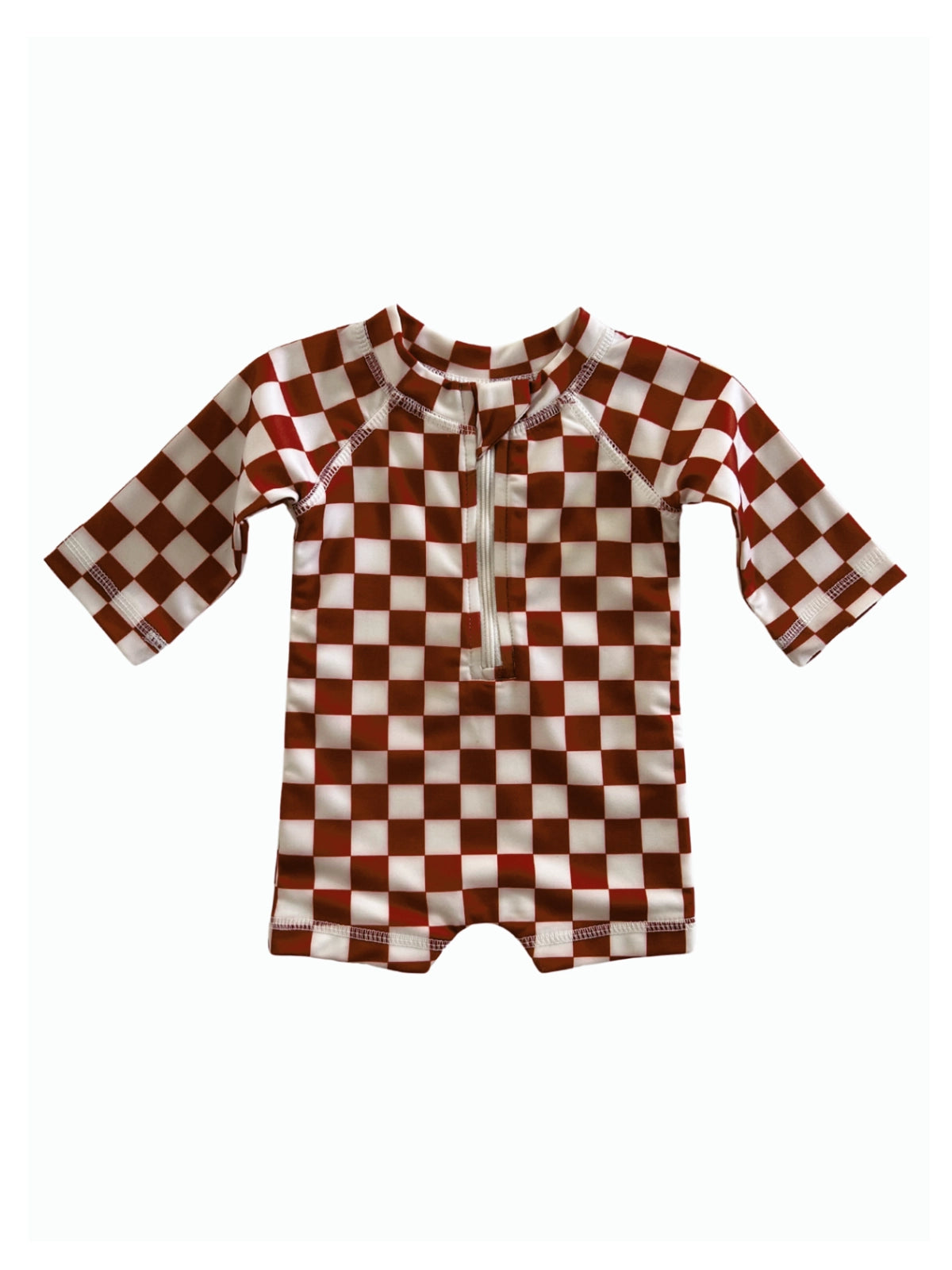 Stracciatella Checkerboard Rashguard Swimsuit | SIIX