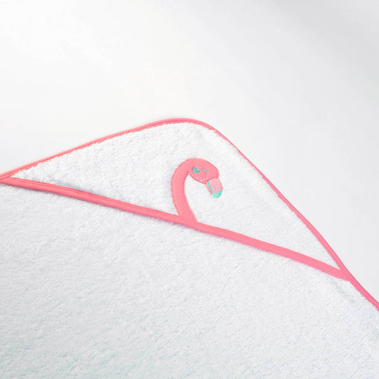 Hooded Towel (Pink Flamingo) | FS Baby